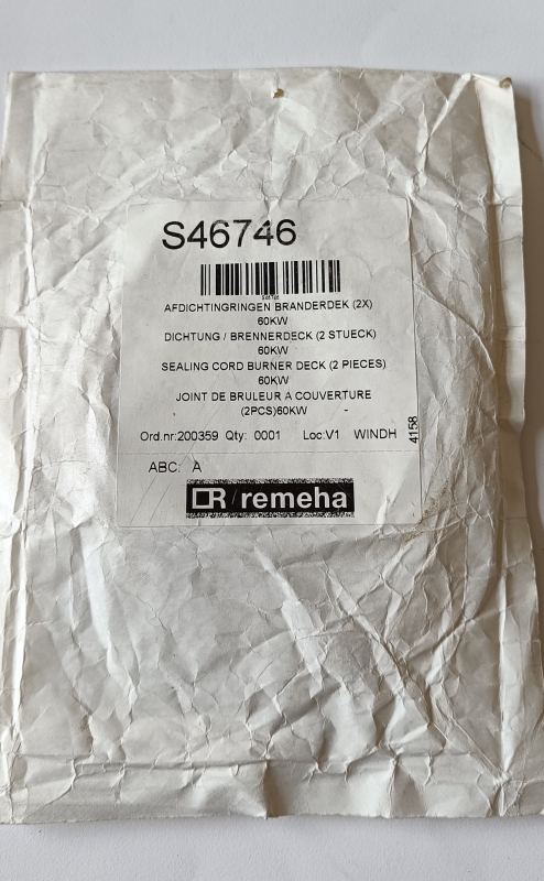 Remeha branderpakking W60 S46746 2 stuks
